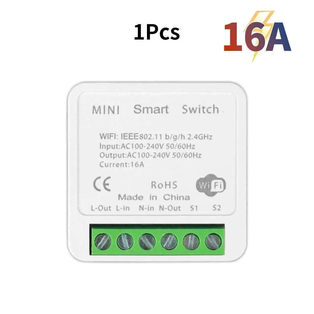 WiFi 16A Smart Light Switch Module with App and Voice Control-2Pcs