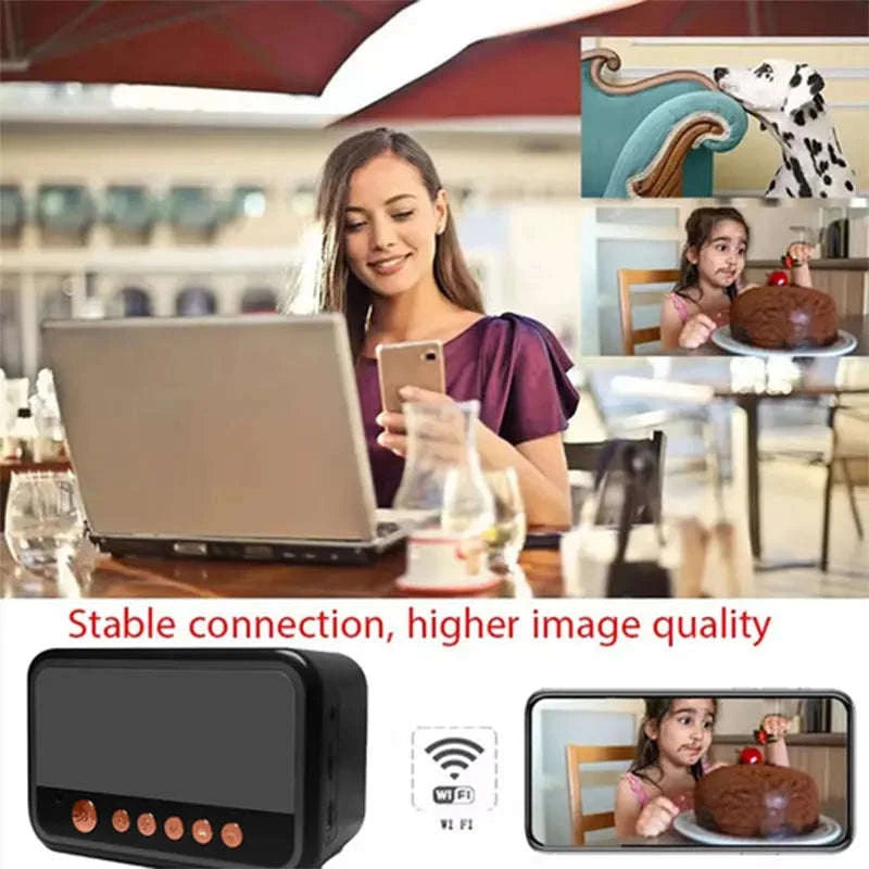 WiFi Alarm Clock Camera with 4K HD and Colorful Speaker-China Mainland