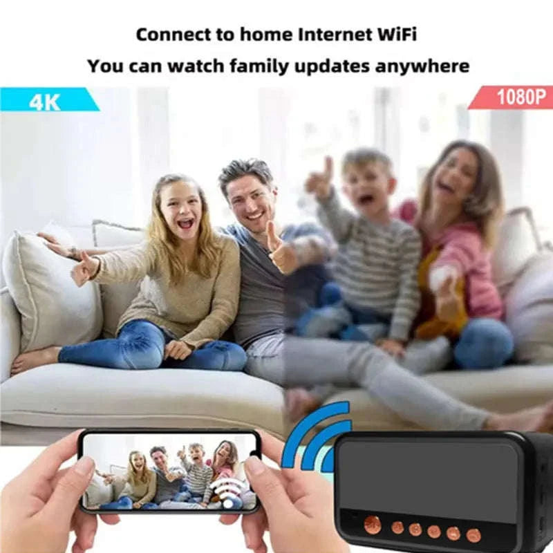 WiFi Alarm Clock Camera with 4K HD and Colorful Speaker-China Mainland