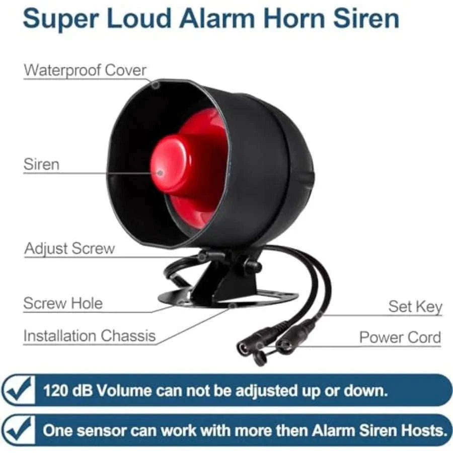 WiFi Alarm System for Shed and Garage with 120dB Alarm-United States / aspic