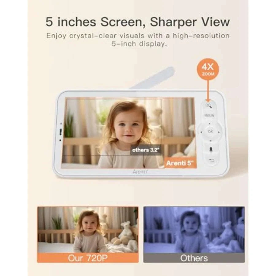 WiFi Baby Camera Monitor with 5-Inch Screen and App Control-United States / aspic