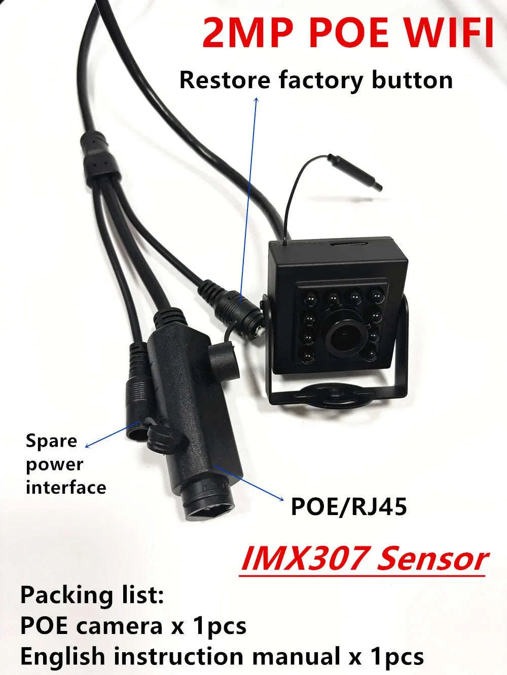 WiFi Bird Box Camera 5MP PoE Mini Nest Camera with Night Vision-2MP Package EU / 2.8mm