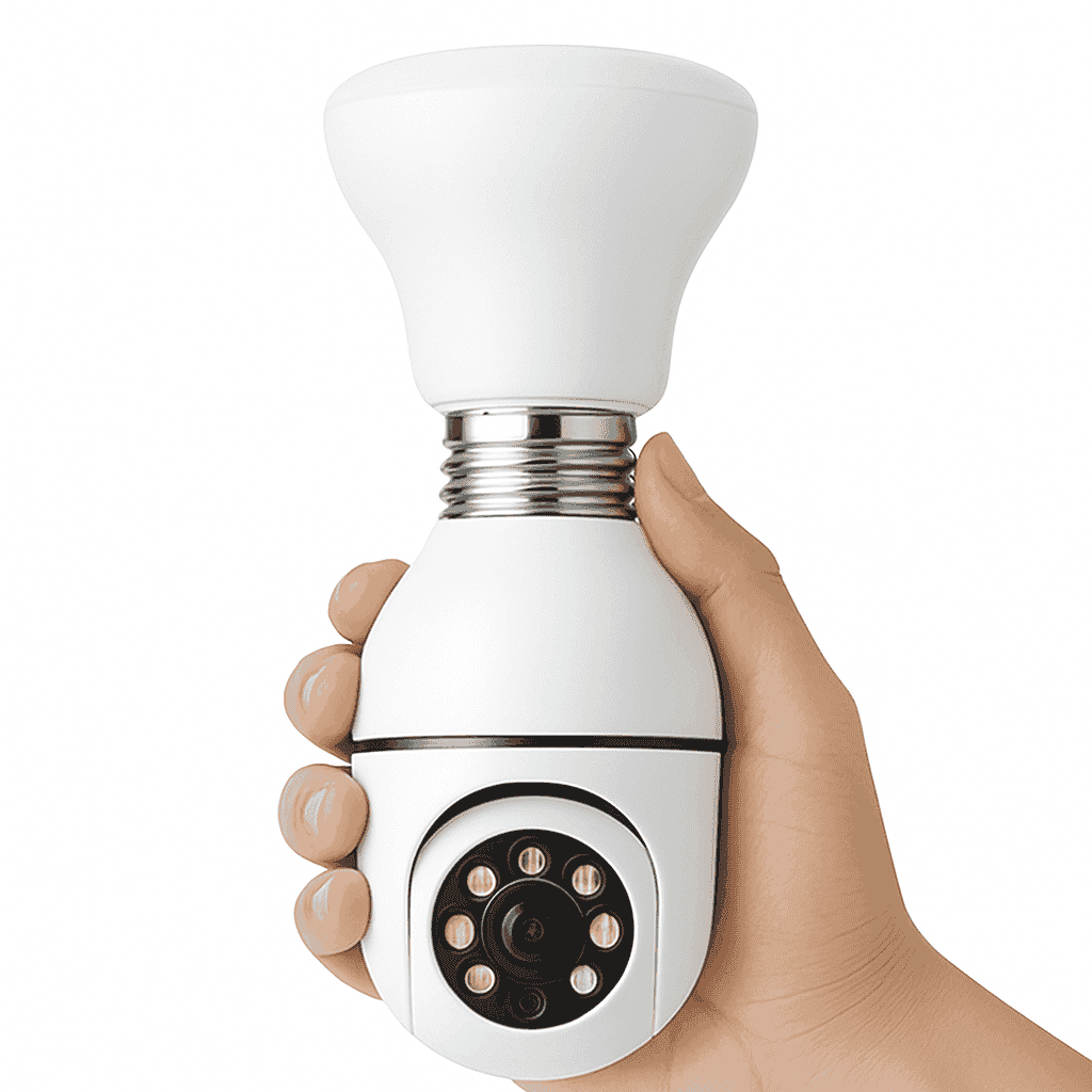 WiFi Bulb Camera 1080P Smart Indoor Security with Night Vision-Default Title