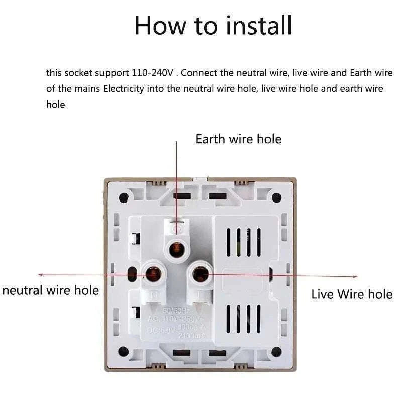 WiFi Control Socket with Dual USB Ports for Home Use-Brown / 0GB