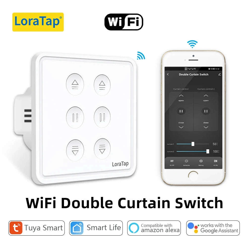 WiFi Double Curtain Switch for Smart Roller Shutters-Default Title