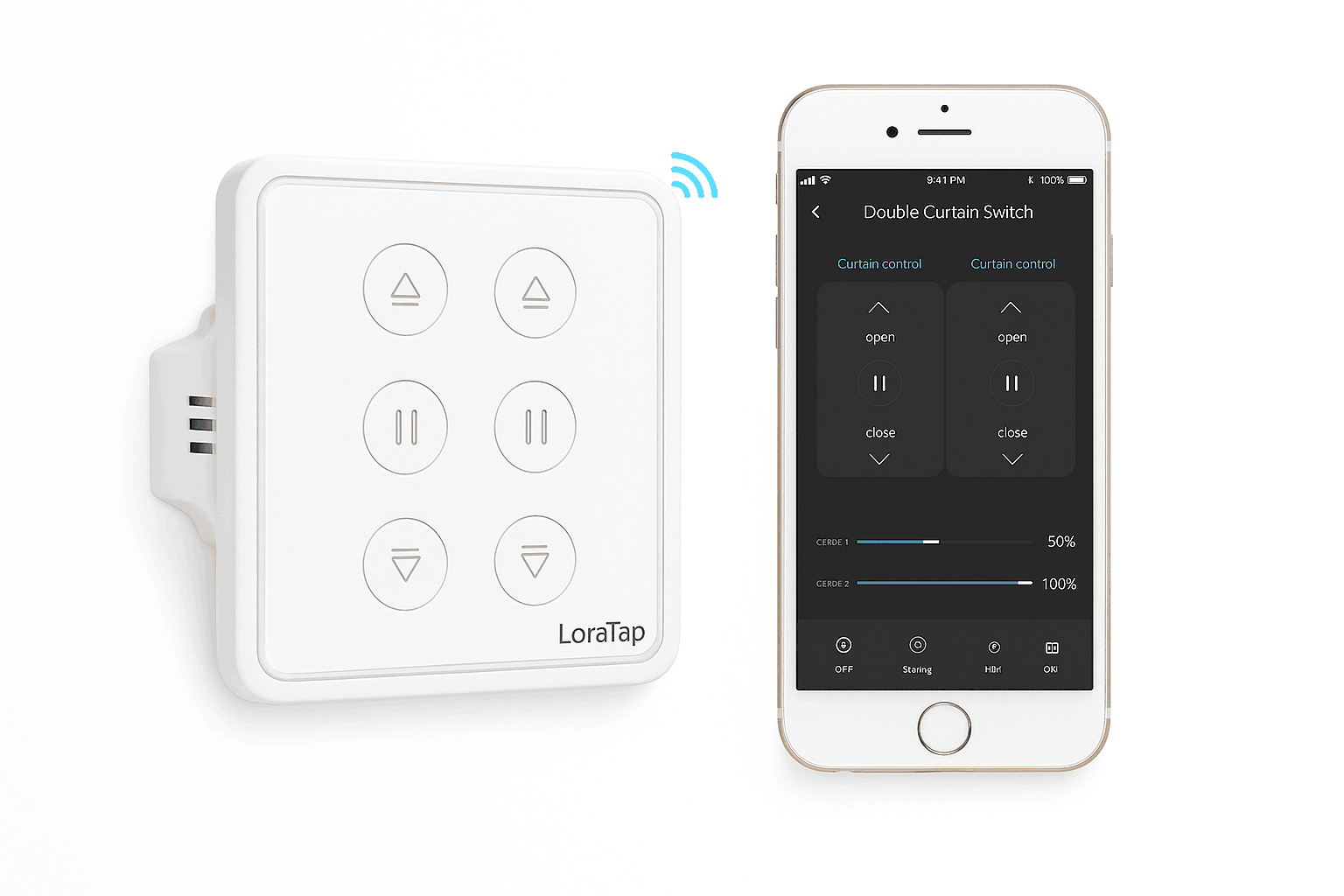 WiFi Double Curtain Switch for Smart Roller Shutters-Default Title