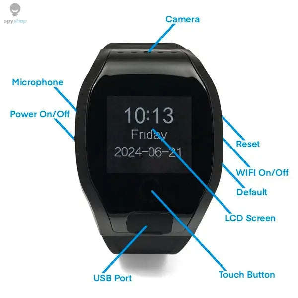 WiFi Hidden Camera Watch – Wearable Security Recorder-Default Title