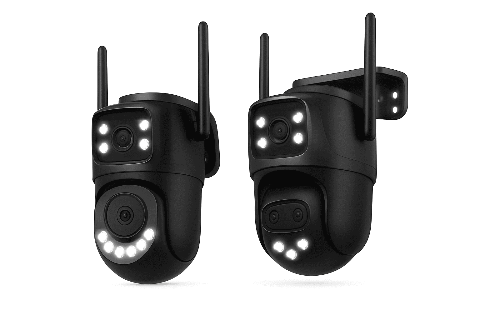 WiFi Outdoor PTZ Security Camera with Auto Tracking-Three Lens / EU Plug / Poland