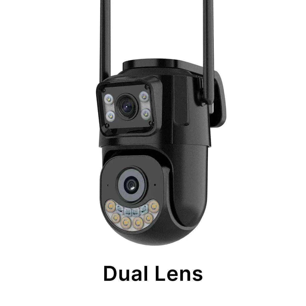 WiFi Outdoor PTZ Security Camera with Auto Tracking-Three Lens / EU Plug / Poland