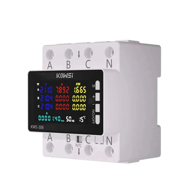 WiFi Power Energy Meter AC Monitor with 3-Phase Protection-KWS-306WF with wifi