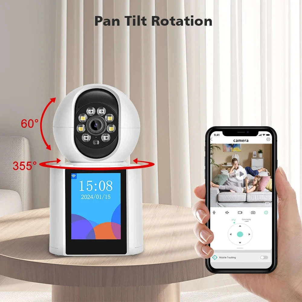 WiFi PTZ Baby IP Camera with 2.8 Inch Screen and Two-Way Audio-3MP WIFI Camera / US Plug / 3.6mm|United States