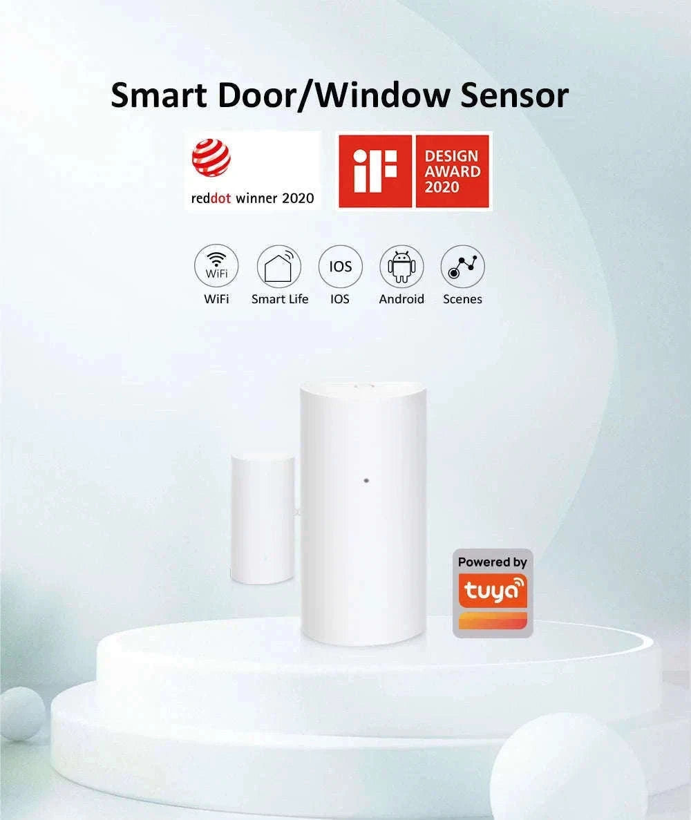 WiFi Smart Door & Window Sensor with App Alerts and Alexa Support-tuya wifi