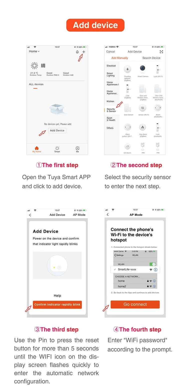 WiFi Smart PIR Motion Sensor-Default Title