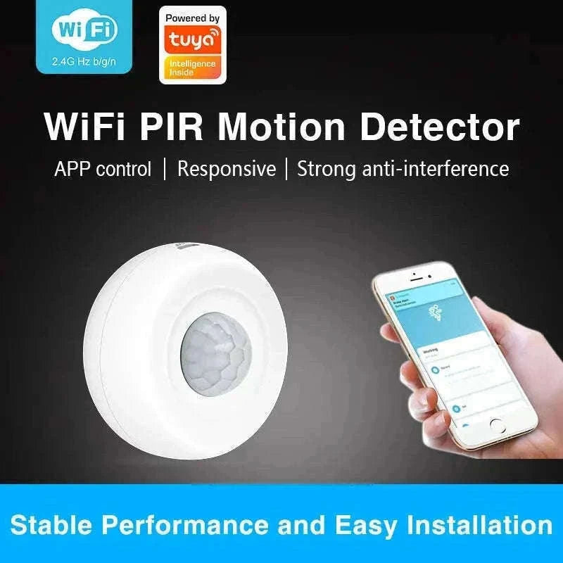 WiFi Smart PIR Motion Sensor for Smart Home Monitoring-Default Title