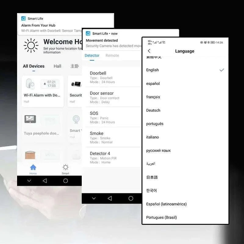 WiFi SOS Emergency Alert System with Caregiver App Notifications-UK Plug