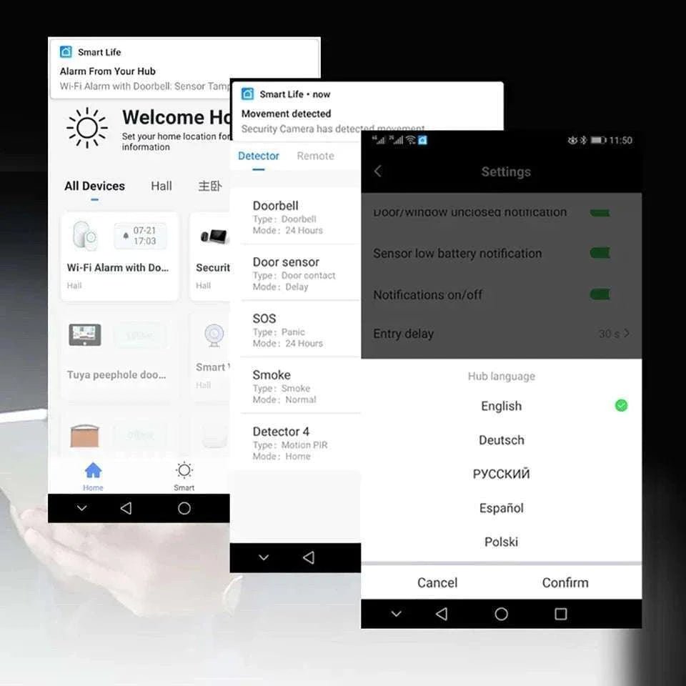 WiFi SOS Emergency Alert System with Caregiver App Notifications-UK Plug