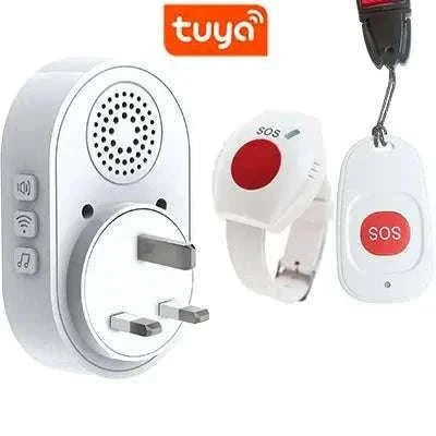 WiFi SOS Emergency Alert System with Caregiver App Notifications-UK Plug
