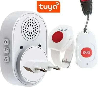 WiFi SOS Emergency Alert System with Caregiver App Notifications-UK Plug