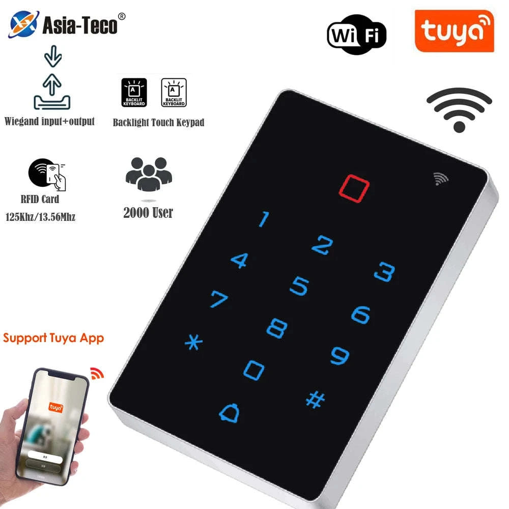 WiFi Tuya RFID Access Control Keypad with Touch Reader-T12EM-WIFI and cover