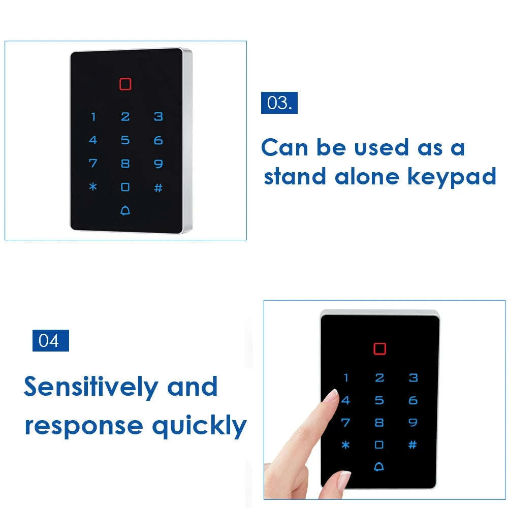 WiFi Tuya RFID Access Control Keypad with Touch Reader-T12EM-WIFI and cover