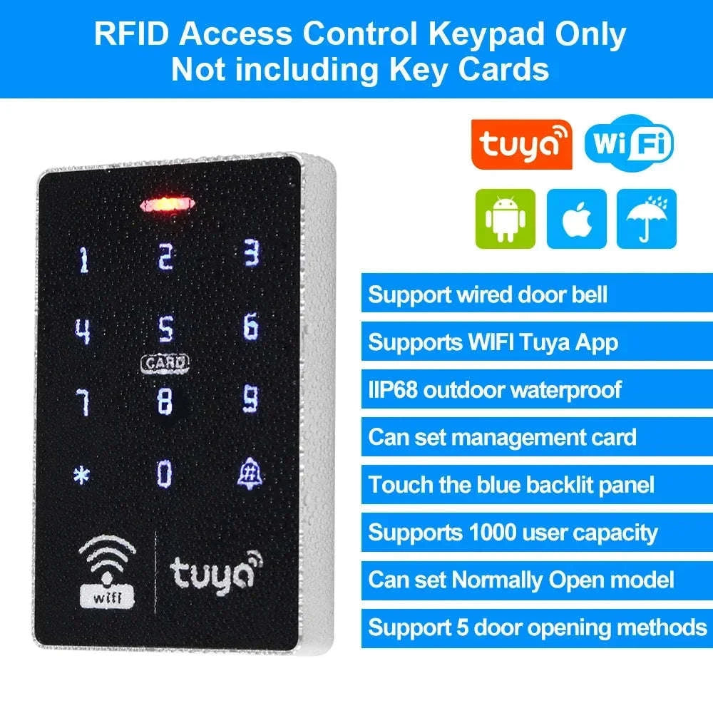 WiFi Tuya RFID Access Controller IP68 S10-with Blue Keys
