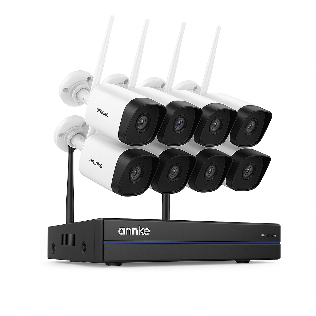 ANNKE WiFi система за видеонаблюдение с 5MP NVR 3MP IP камери аудио запис CCTV камери комплект AI откриване