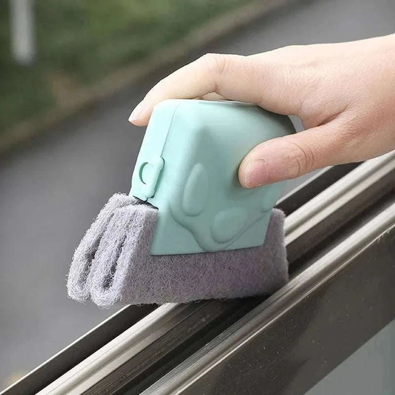 Window Groove Cleaning Brush for Tracks and Tight Spaces-1 Pc Green