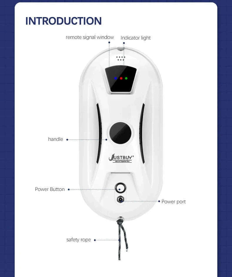 Window Robot Vacuum Cleaner with Remote-Controlled Auto Glass Cleaning-Window cleaner / spain
