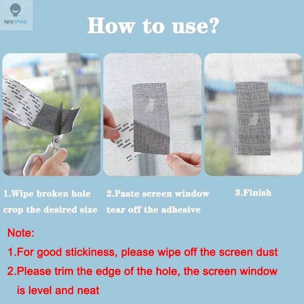 Window Screen Repair Tape for Fast Screen Patching-black