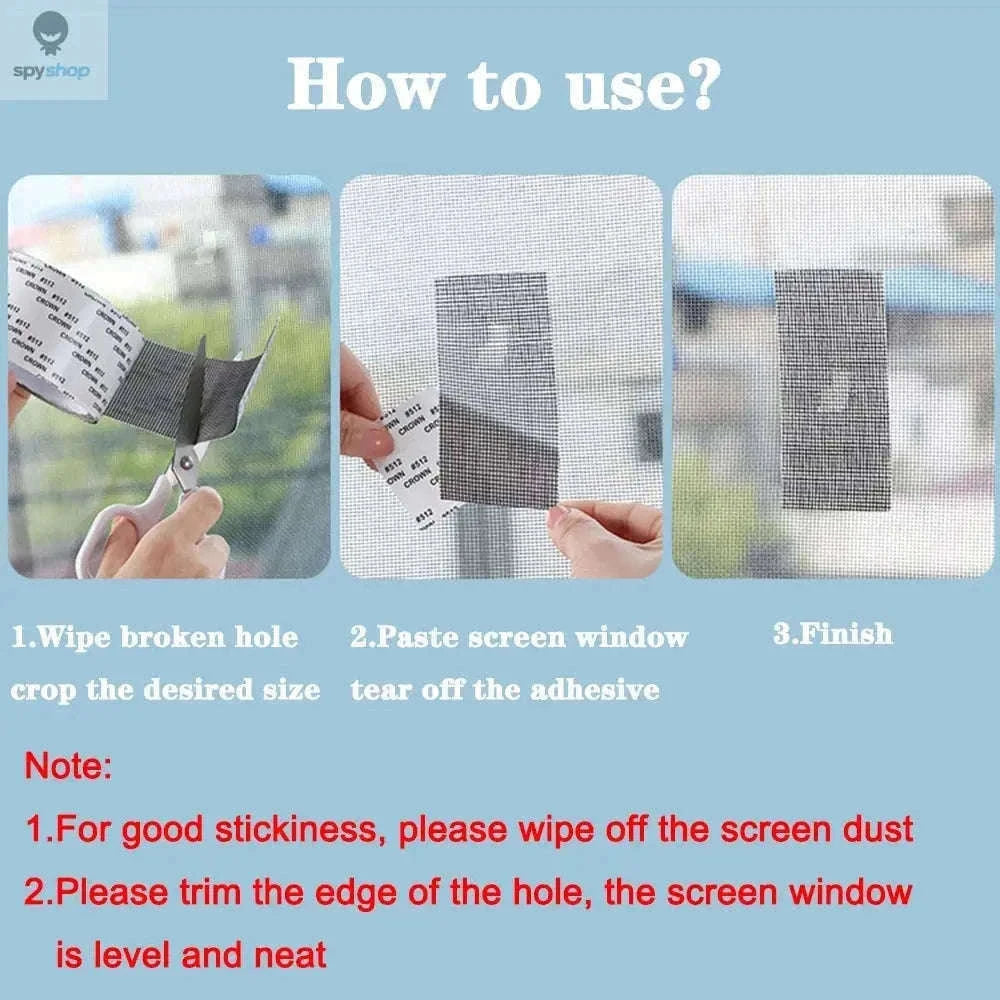 Window Screen Repair Tape for Fast Screen Patching-black