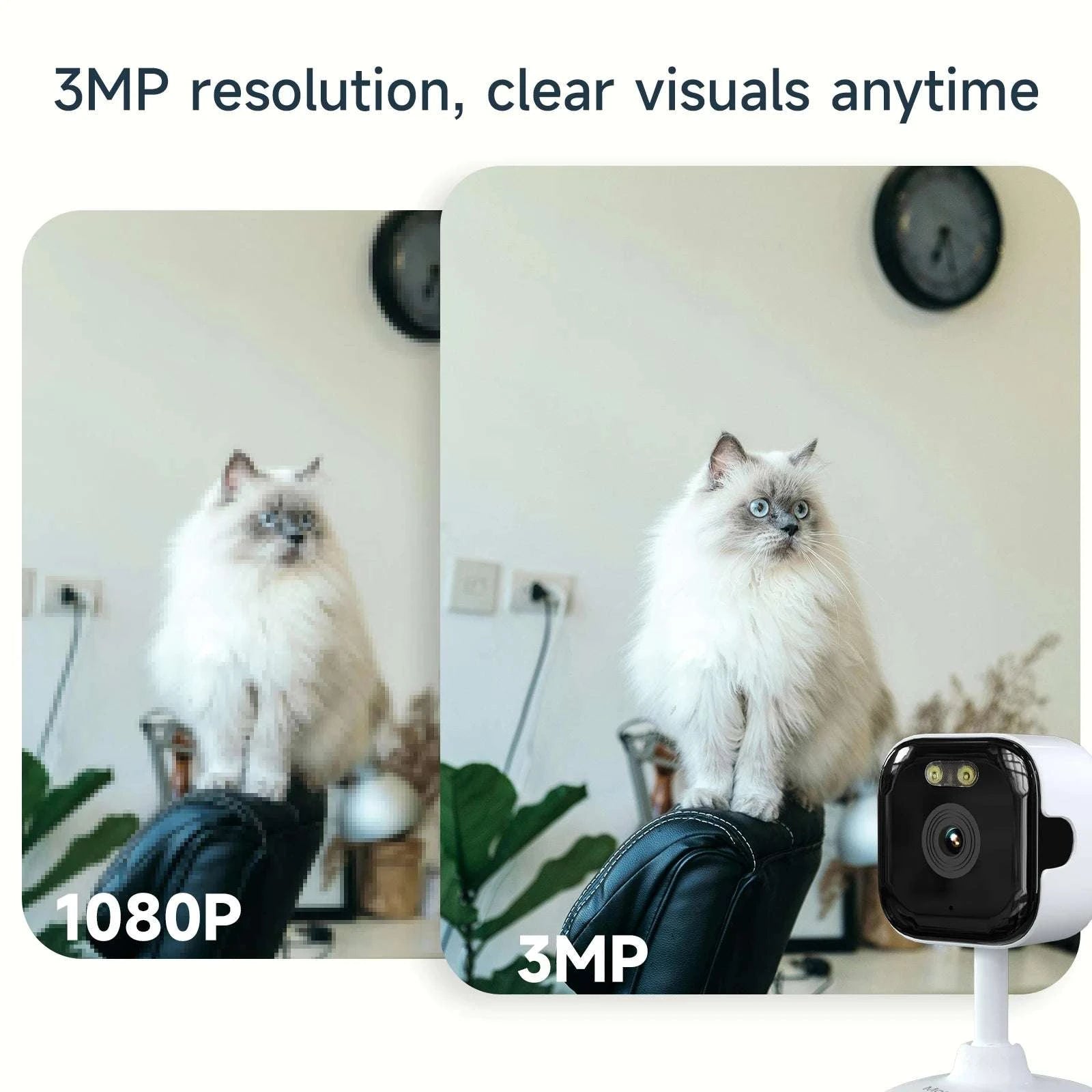 Window Security Camera with 3MP Video & Full-Color Night Vision-2.4G 5G Camera PRO