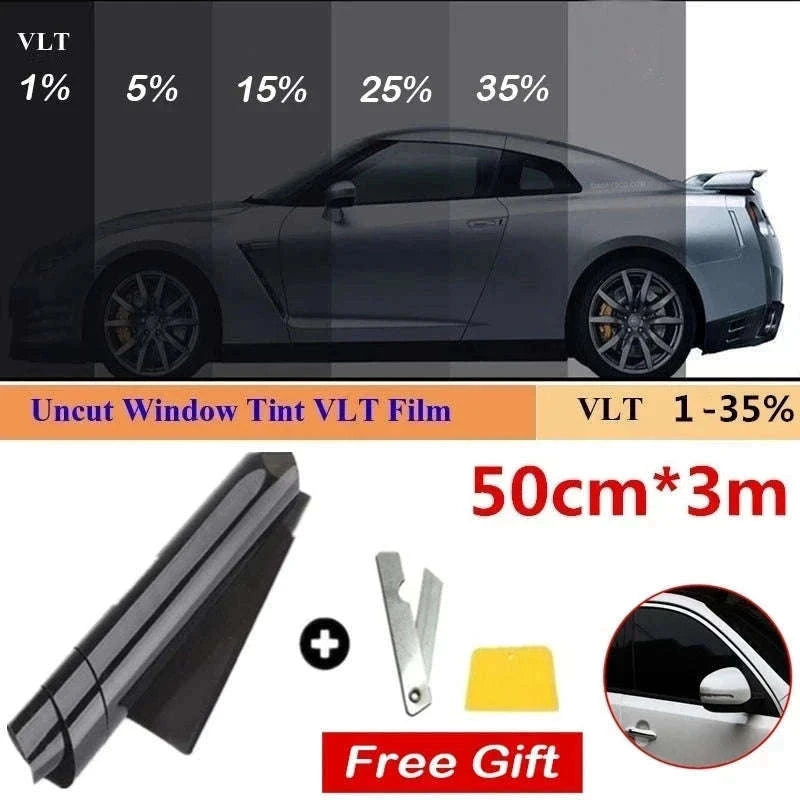 Window Tint Film 50cm x 3m UV-Blocking Car Sun Shade-15percent VLT / GERMANY