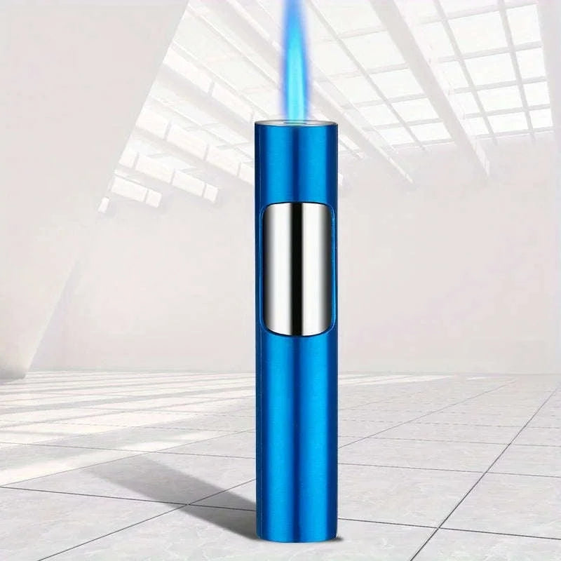 Windproof Blue Jet Flame Mini Refillable Torch Lighter-Matte Black / United States