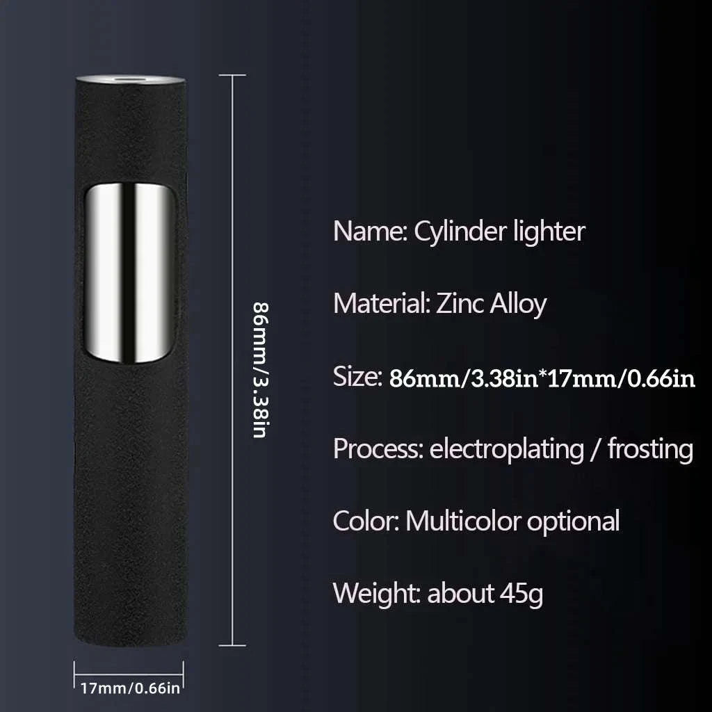 Windproof Blue Jet Flame Mini Refillable Torch Lighter-Matte Black / United States