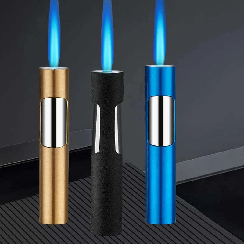 Windproof Blue Jet Flame Mini Refillable Torch Lighter-Matte Black / United States