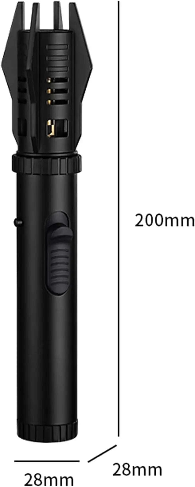 Windproof Butane Torch Lighter with Adjustable Blue Flame-K39 Black