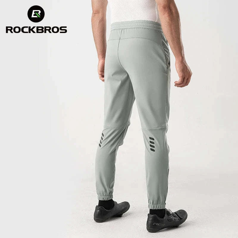 Windproof Fleece Cycling Pants for Cold Weather Riding-YPK046-GR / Asian XL(EUR L)