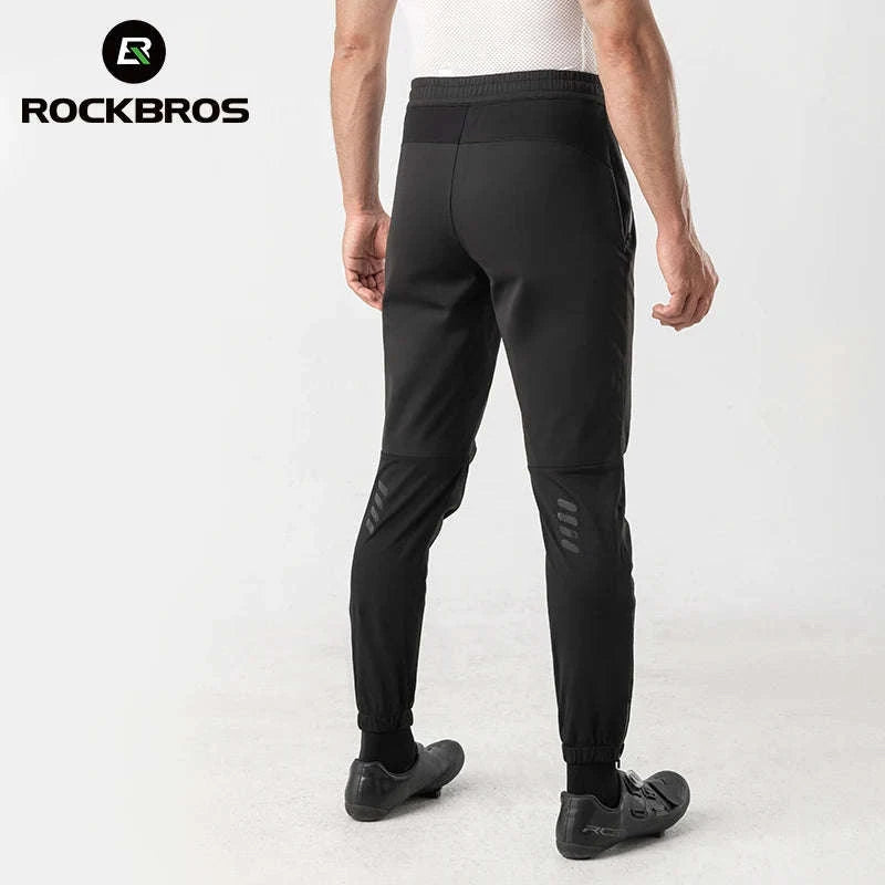 Windproof Fleece Cycling Pants for Cold Weather Riding-YPK046-GR / Asian XL(EUR L)
