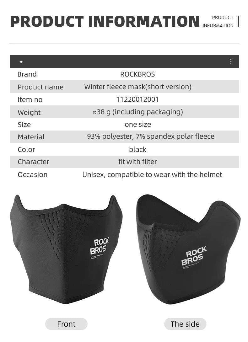 Windproof Fleece Face Mask Balaclava for Cycling & Outdoor Use-MZ011 / one size