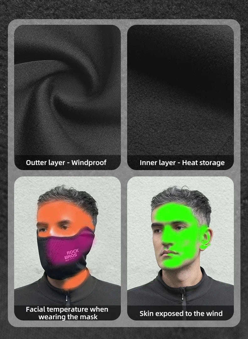 Windproof Fleece Face Mask Balaclava for Cycling & Outdoor Use-MZ011 / one size