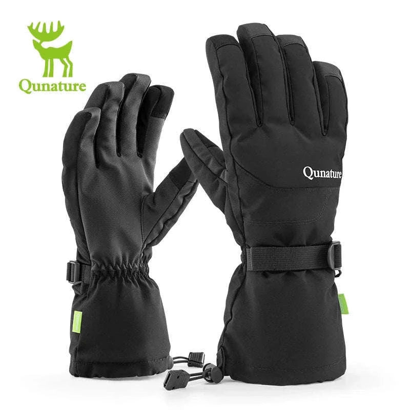 Windproof Insulated Ski Gloves with Touchscreen Fingertips-014-S350-WT / L