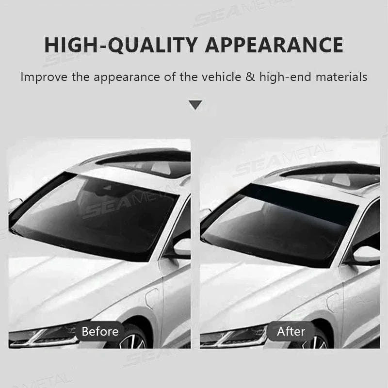 Windshield Sun Protection Sticker Car Window Sun Shade Cover-Matte black