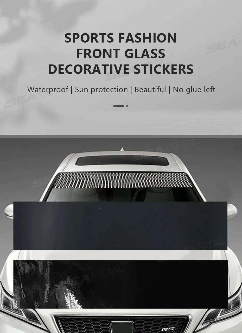 Windshield Sun Protection Sticker Car Window Sun Shade Cover-Matte black