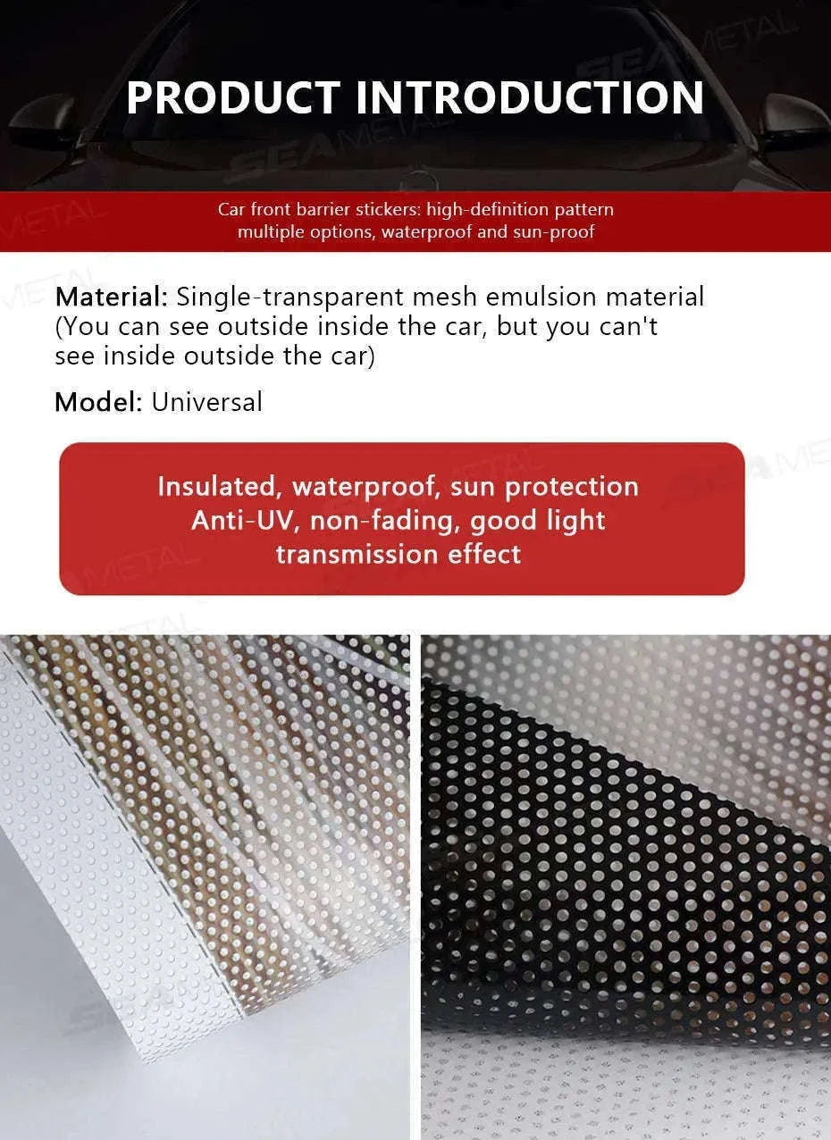 Windshield Sun Protection Sticker Car Window Sun Shade Cover-Matte black