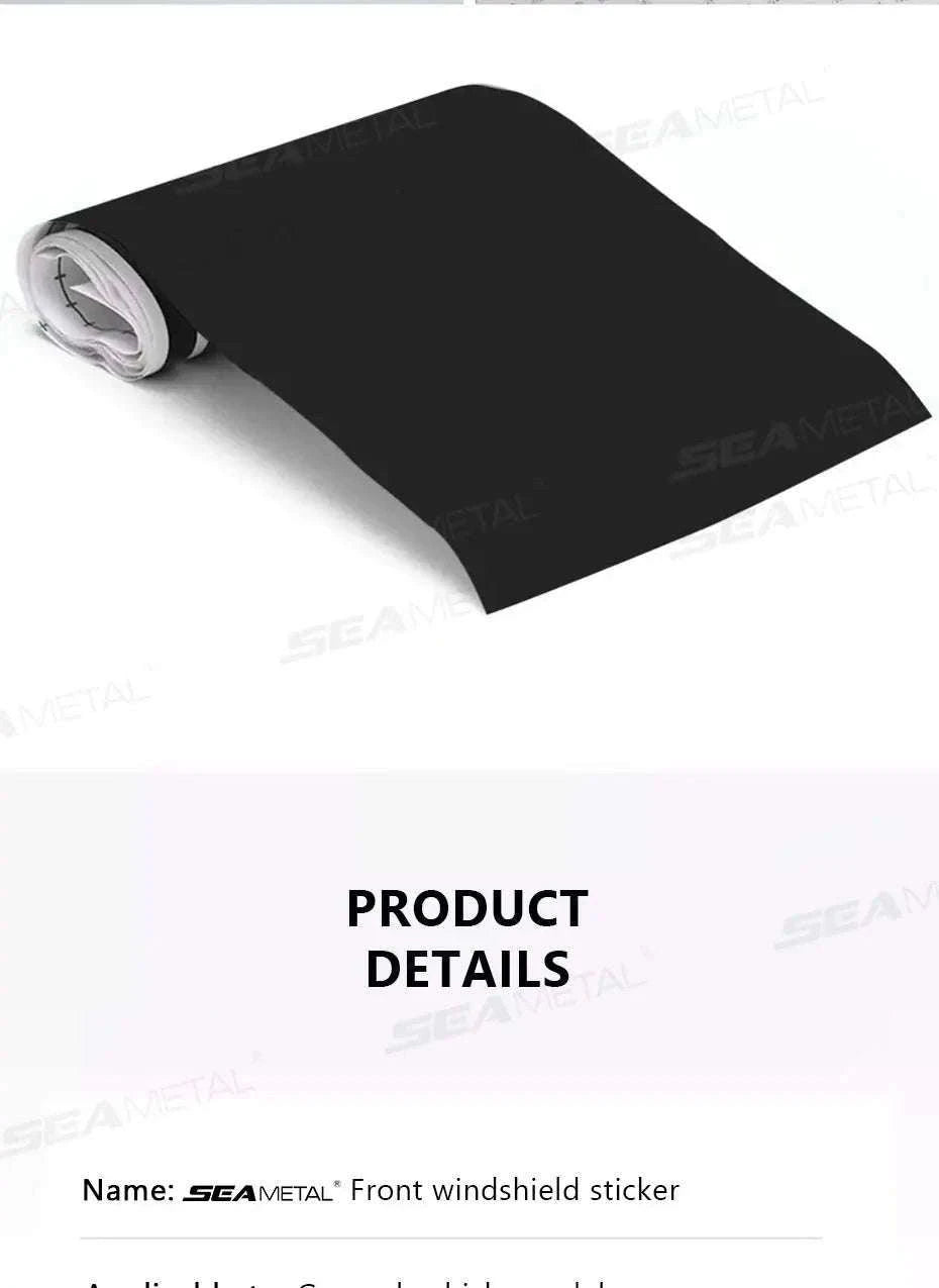 Windshield Sun Protection Sticker Car Window Sun Shade Cover-Matte black