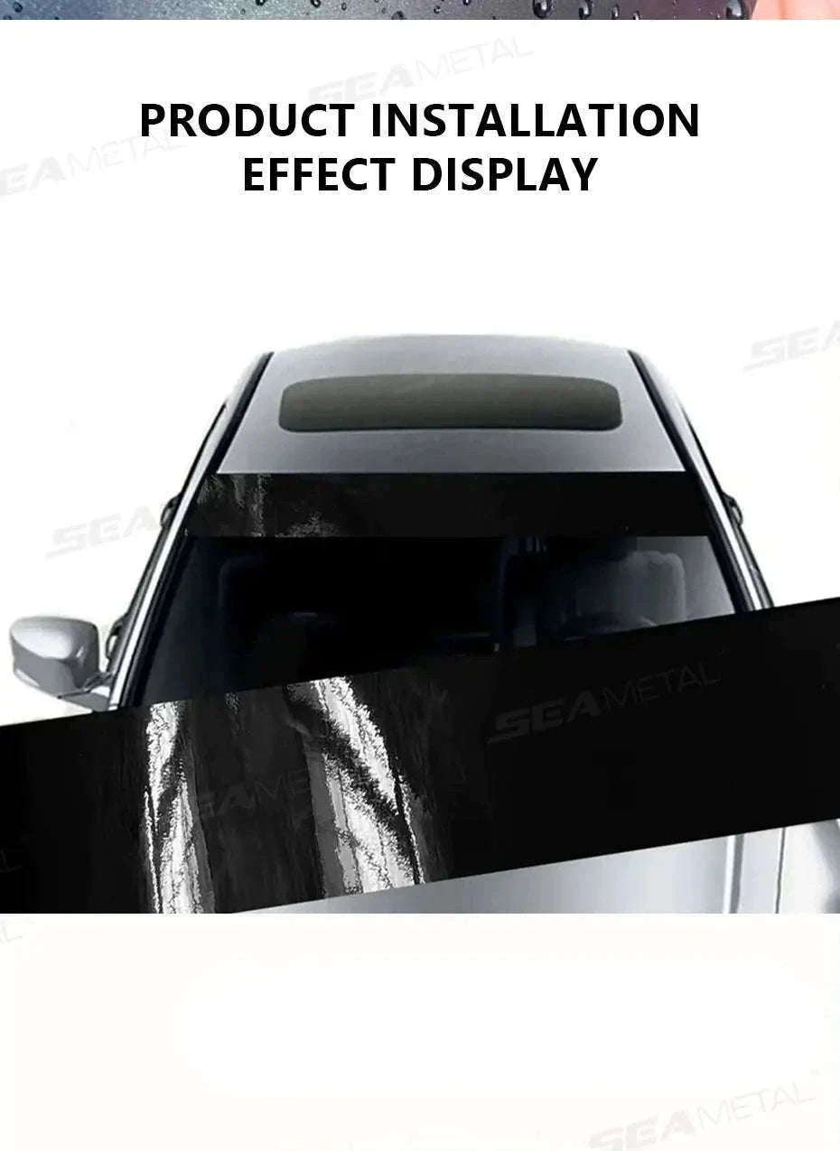 Windshield Sun Protection Sticker Car Window Sun Shade Cover-Matte black