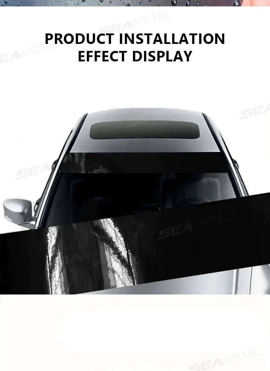 Windshield Sun Protection Sticker Car Window Sun Shade Cover-Matte black