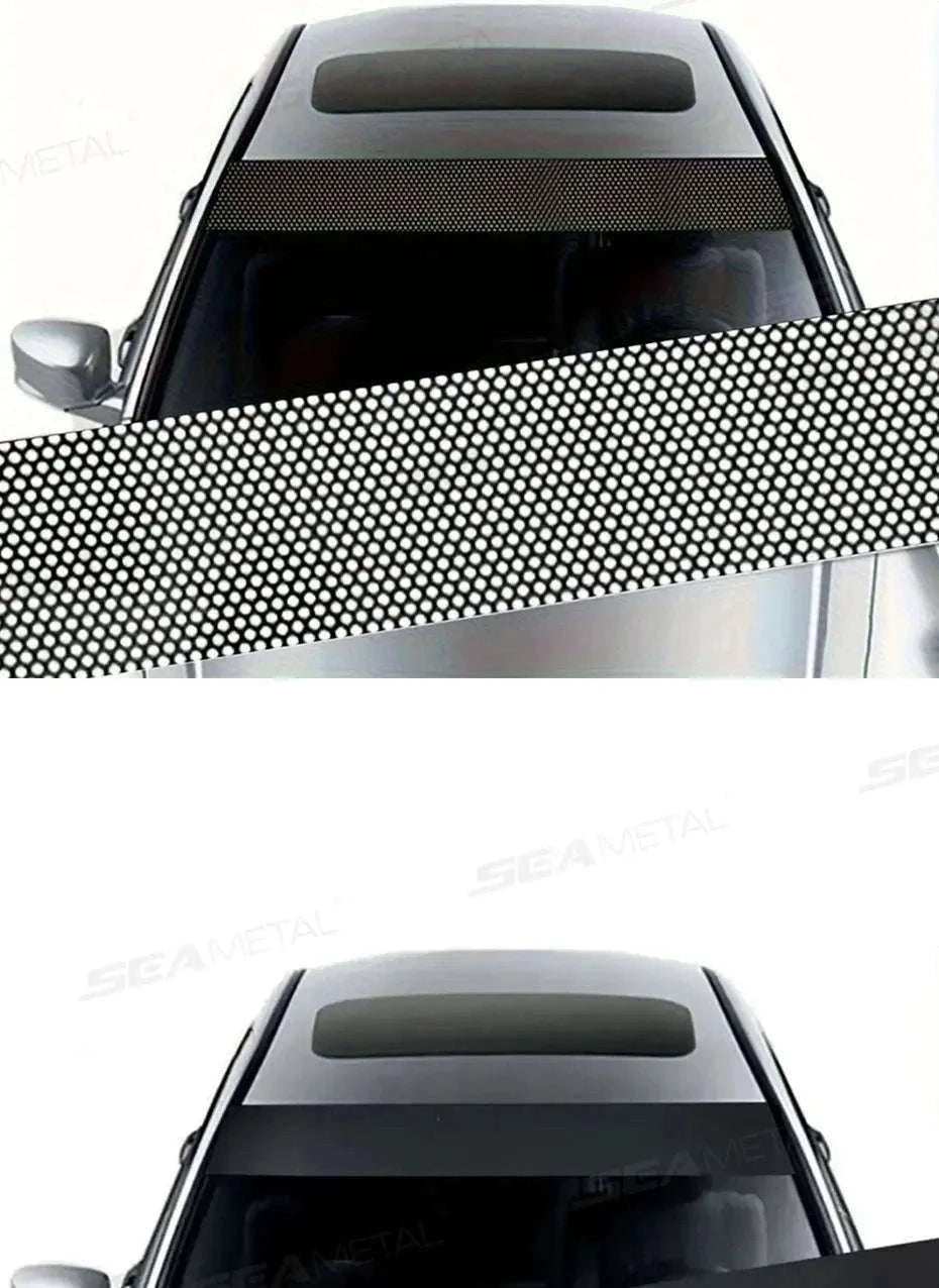 Windshield Sun Protection Sticker Car Window Sun Shade Cover-Matte black