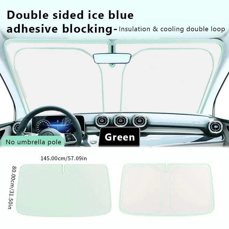 Windshield Sun Shade for Car Cooling and Sun Protection-Blue