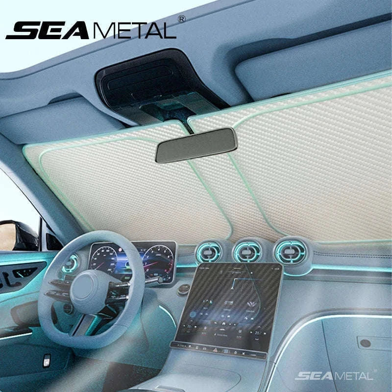 Windshield Sun Shade for Car Cooling and Sun Protection-Blue